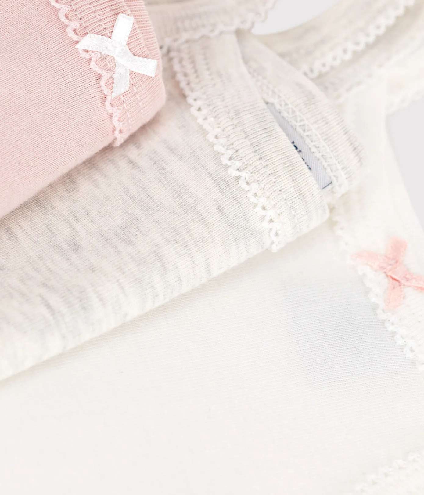 Petit Bateau Bodys*3er-Set Baby-Trägerbodys aus einfarbiger Baumwolle variante 1