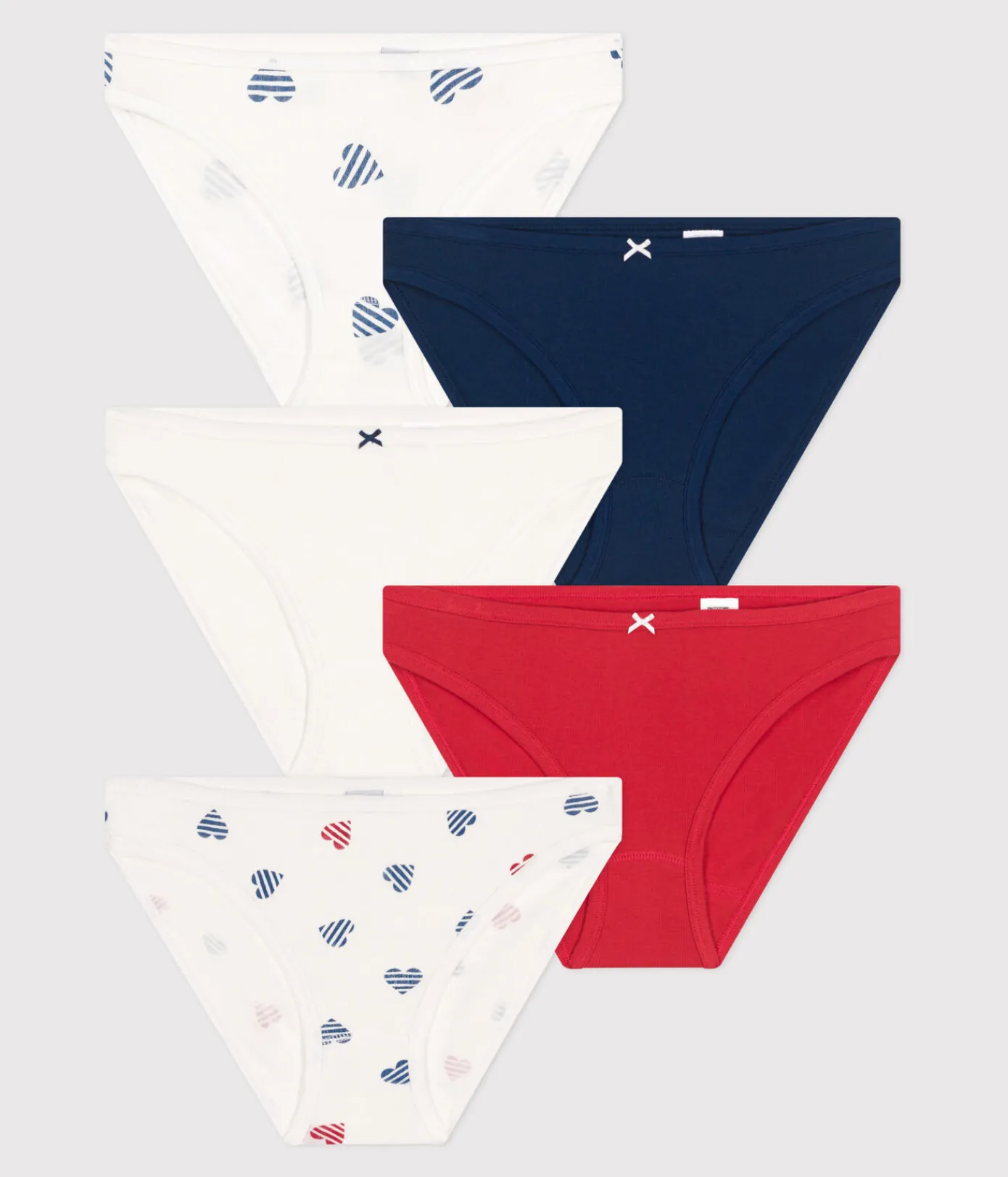 Petit Bateau Bhs, Slips, Bodys*5er-Set Damen-Slips aus Baumwolle mit Herzmotiv variante 1