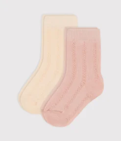 Petit Bateau Socken, Schühchen*2er-Set einfarbige Baby-Socken aus Baumwolljersey variante 1