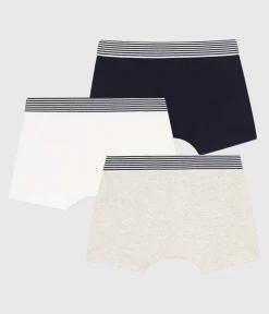 Petit Bateau Unterhosen, Boxershorts*3er-Set einfarbige Boxershorts aus Baumwolle für kleine Jungen variante 1