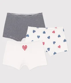 Petit Bateau Unterhosen, Shortys*3er-Set hohe Kinder-Shortys aus Baumwolle mit Herzmotiv variante 1