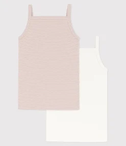 Petit Bateau Unterhemden, Tanktops|T-Shirts, Tops, Oberteile*2er-Set Kinder Spaghetti-Tops aus Baumwolle variante 1