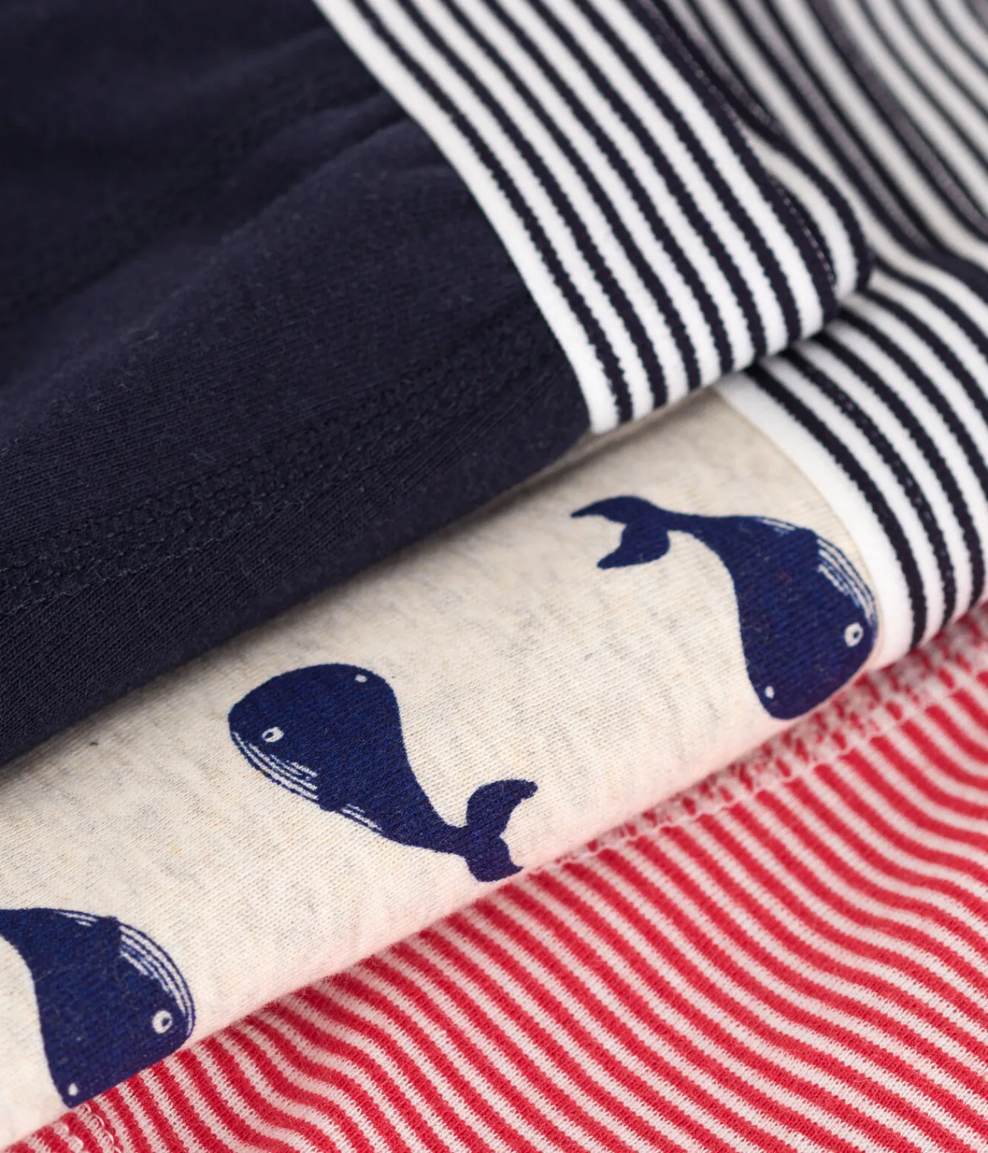 Petit Bateau Unterhosen, Boxershorts*3er-Set Kinder-Boxershorts aus Baumwolle mit Wal-Motiv variante 1