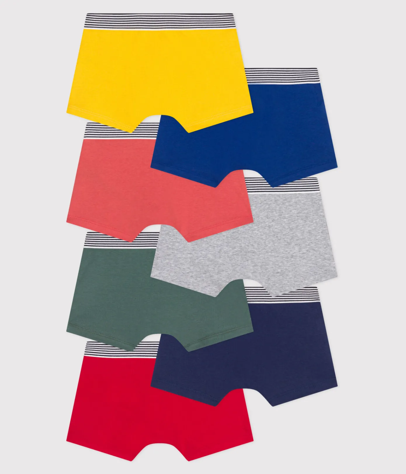 Petit Bateau Unterhosen, Boxershorts*7er-Set Kinder-Boxershorts aus einfarbiger Baumwolle variante 1