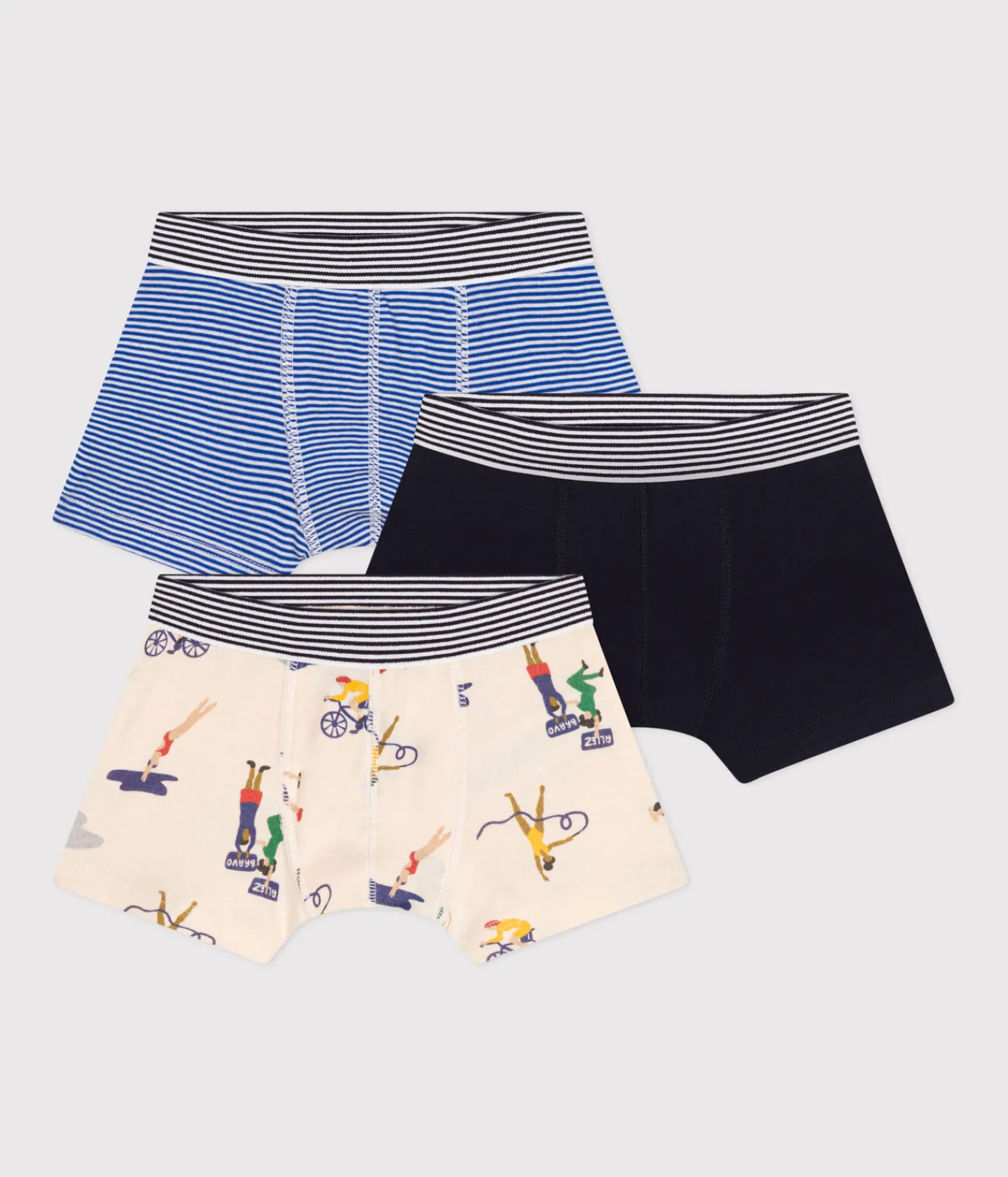 Petit Bateau Unterhosen, Boxershorts*3er-Set Kinder-Boxershorts aus Baumwolle variante 1