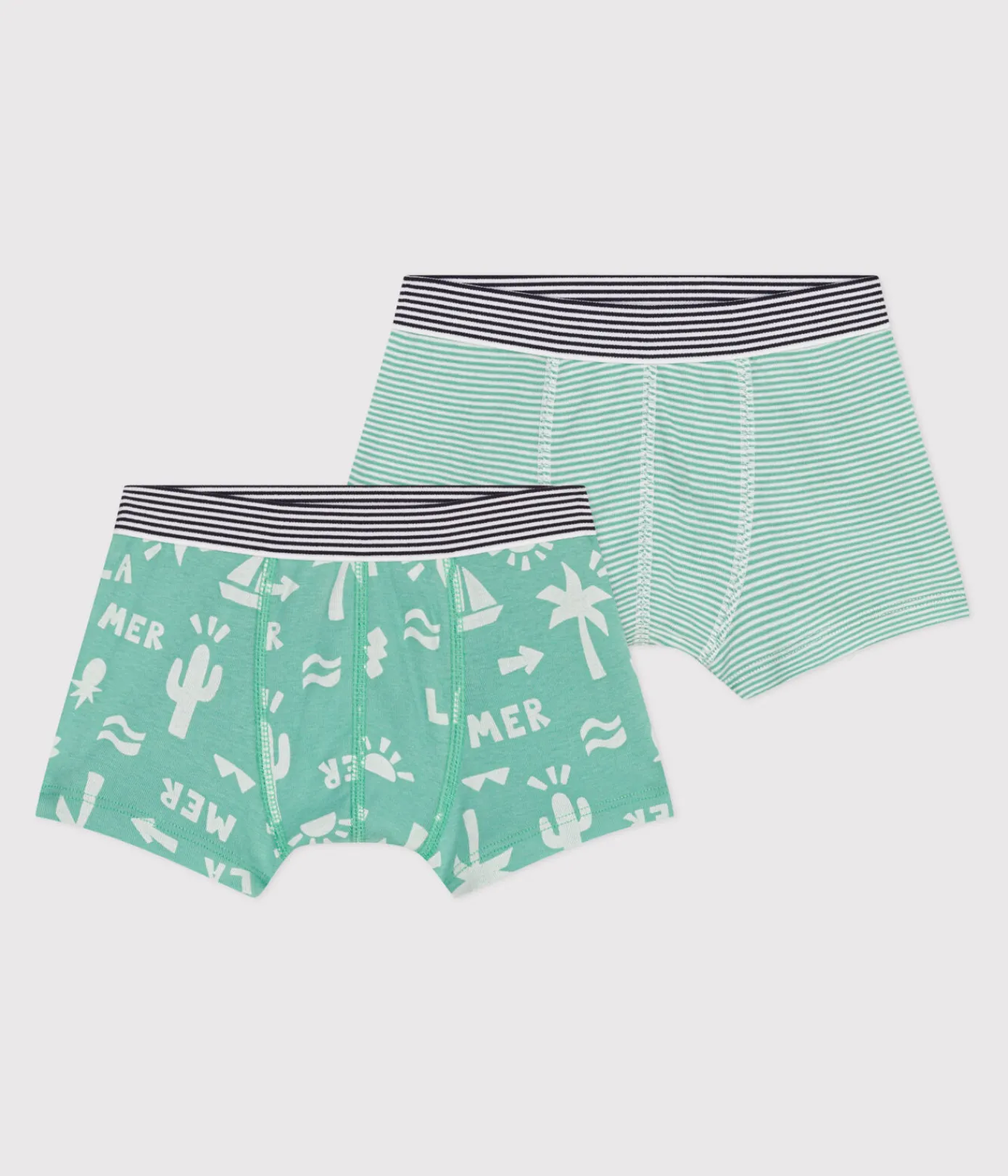 Petit Bateau Unterhosen, Boxershorts*2er-Set Kinder-Boxershorts aus bedruckter Baumwolle variante 1