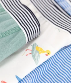 Petit Bateau Unterhosen, Boxershorts*3er-Set Kinder-Boxershorts aus Baumwolle mit Surf-Motiven variante 1