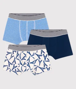 Petit Bateau Unterhosen, Boxershorts*3er-Set Kinder-Boxershorts aus Baumwolle mit Paris-Motiv variante 1