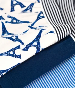 Petit Bateau Unterhosen, Boxershorts*3er-Set Kinder-Boxershorts aus Baumwolle mit Paris-Motiv variante 1