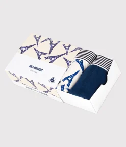 Petit Bateau Unterhosen, Boxershorts*3er-Set Kinder-Boxershorts aus Baumwolle mit Paris-Motiv variante 1