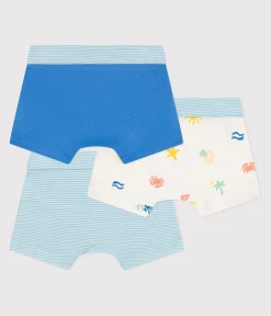 Petit Bateau Unterhosen, Boxershorts*3er-Set Kinder-Boxershorts aus Baumwolle mit überzogenem bedruckten Bund variante 1