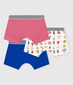 Petit Bateau Unterhosen, Boxershorts*3er-Set Kinder-Boxershorts aus Baumwolle mit Weihnachts-Motiven variante 1