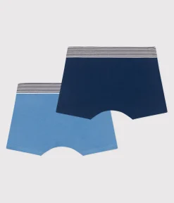 Petit Bateau Unterhosen, Boxershorts*2er-Set Kinder-Boxershorts aus einfarbiger Baumwolle mit Elastan variante 1