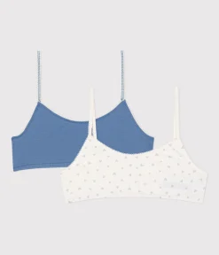 Petit Bateau Bustiers, Mädchen-Bhs*2er-Set Kinder-Bustier aus Baumwolle und Elastan mit Herz-Motiv variante 1