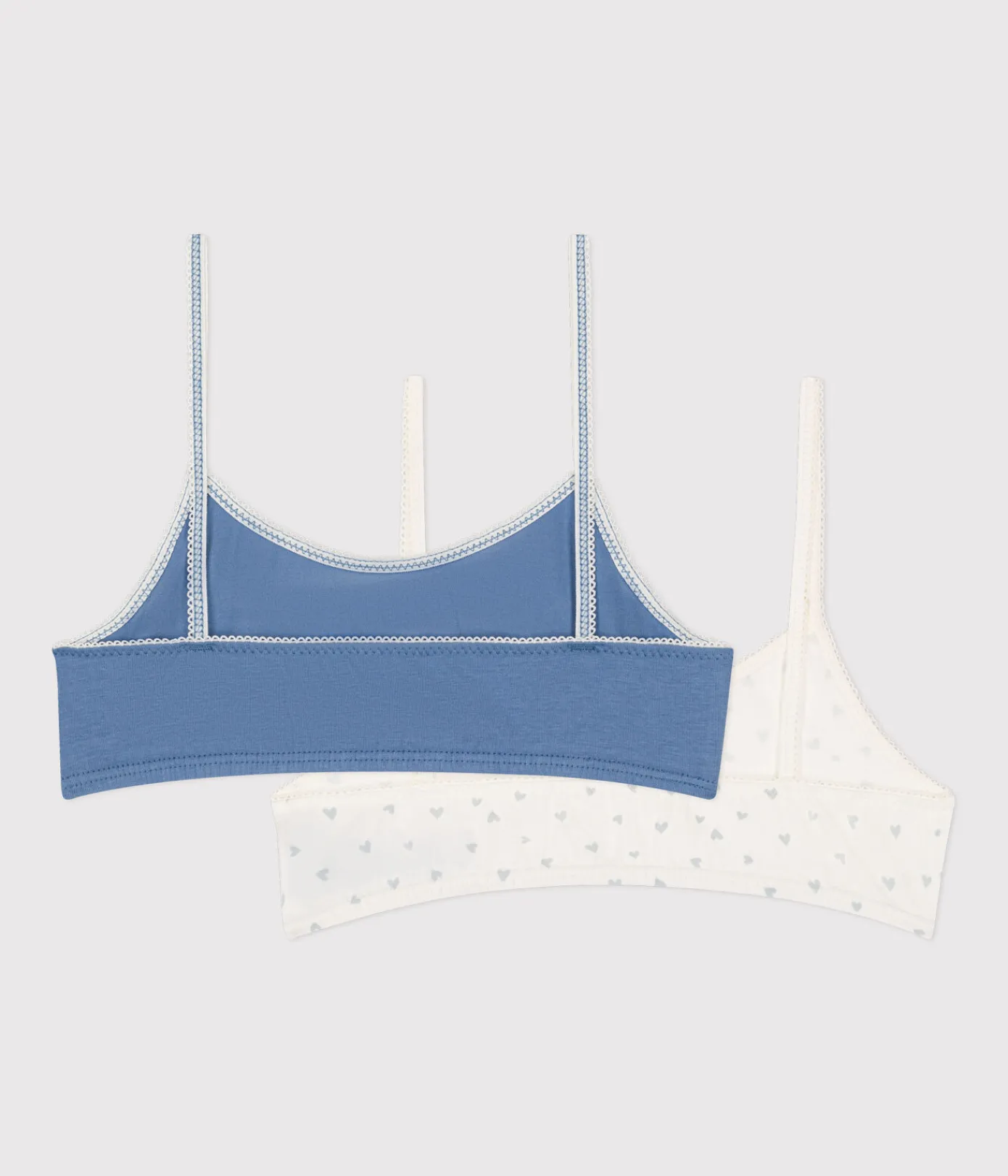 Petit Bateau Bustiers, Mädchen-Bhs*2er-Set Kinder-Bustier aus Baumwolle und Elastan mit Herz-Motiv variante 1