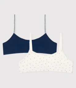 Petit Bateau Bustiers, Mädchen-Bhs*2er-Set Kinder-Bustiers aus Baumwolle und Elastan mit Herz-Motiv variante 1