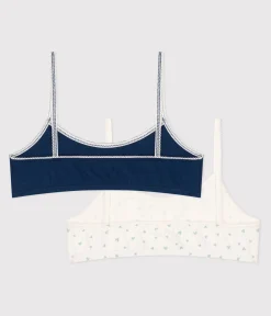 Petit Bateau Bustiers, Mädchen-Bhs*2er-Set Kinder-Bustiers aus Baumwolle und Elastan mit Herz-Motiv variante 1