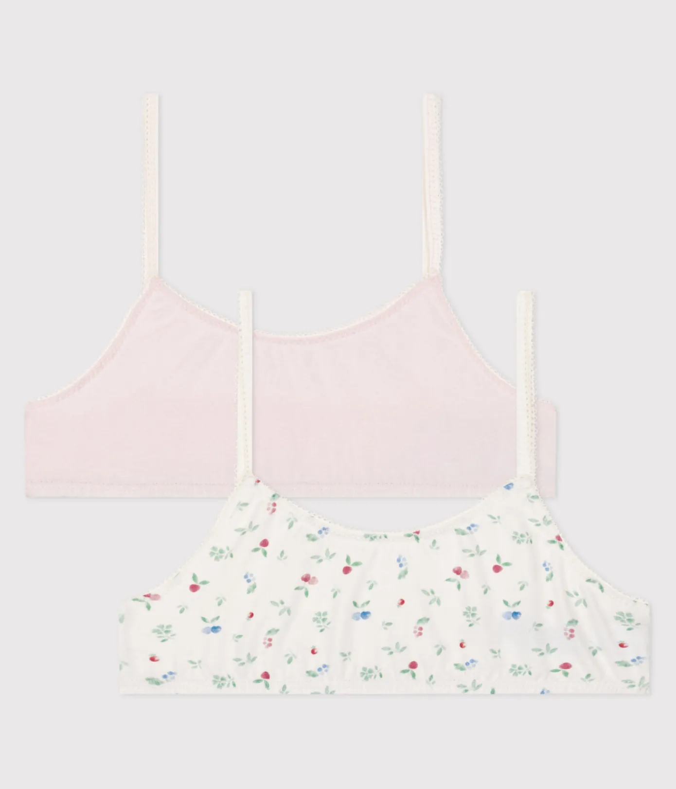 Petit Bateau Bustiers, Mädchen-Bhs*2er-Set Kinder-Bustiers aus Baumwolle und Elastan mit Frucht-Motiv variante 1