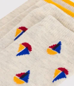 Petit Bateau Socken, Hausschuhe*2er-Set Kinder-Kniestrümpfe aus Baumwolle mit Schiffmotiv variante 1