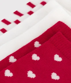 Petit Bateau Socken, Strumpfhosen*3er-Set Kinder-Kniestrümpfe aus Baumwolle mit Herzmotiv variante 1