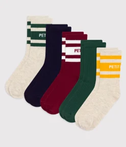 Petit Bateau Socken, Hausschuhe*5er-Set Kinder-Kniestrümpfe aus Baumwolle variante 1