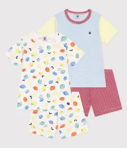 Petit Bateau Schlafanzüge, Pyjamas*2er-Set Kinder-Kurzpyjamas aus Baumwolle variante 1