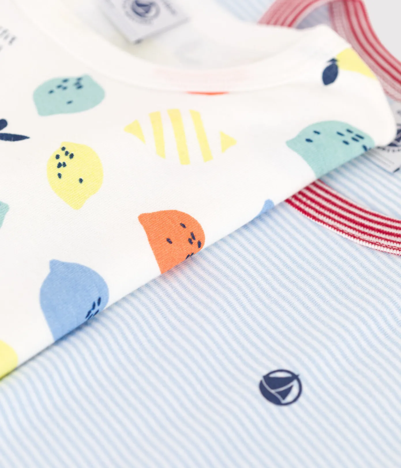 Petit Bateau Schlafanzüge, Pyjamas*2er-Set Kinder-Kurzpyjamas aus Baumwolle variante 1
