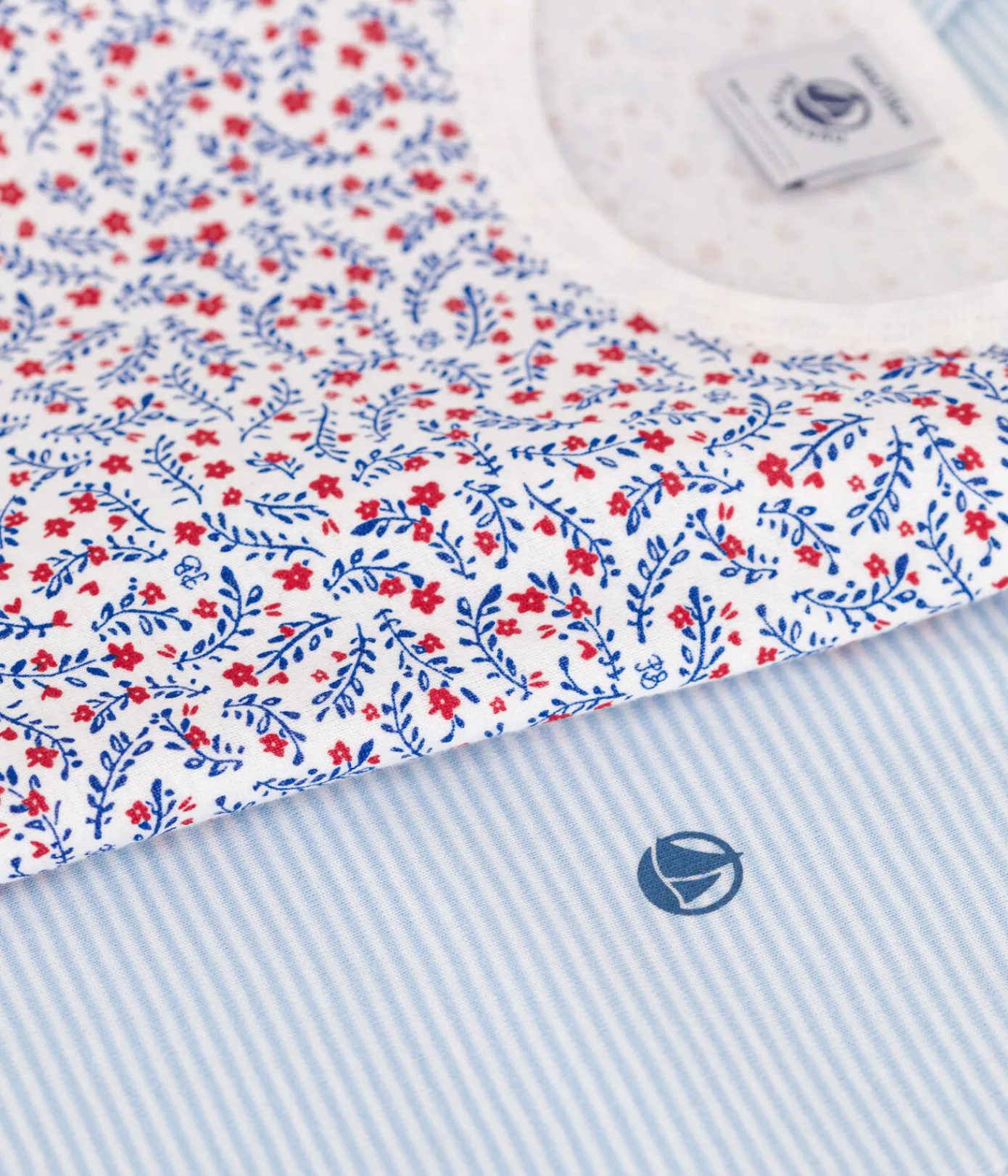 Petit Bateau Schlafanzüge, Nachthemden*2er-Set Kinder-Kurzpyjamas aus Baumwolle variante 1