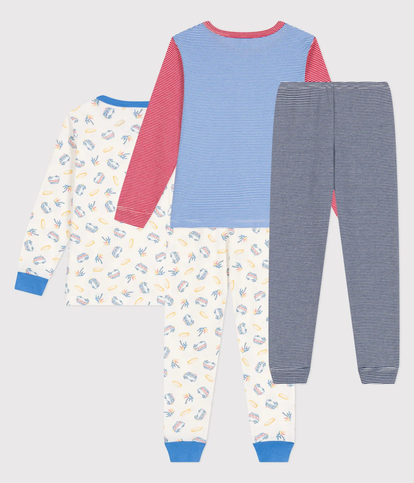Petit Bateau Schlafanzüge, Pyjamas*2er-Set Kinder-Pyjamas aus Baumwolle variante 1