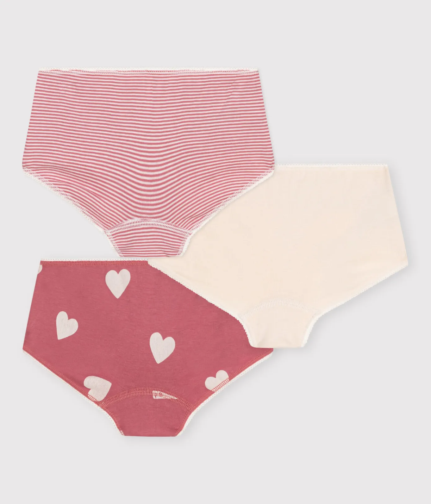 Petit Bateau Unterhosen, Shortys*3er-Set Kinder-Shortys aus Baumwolle mit Herzmotiv variante 1