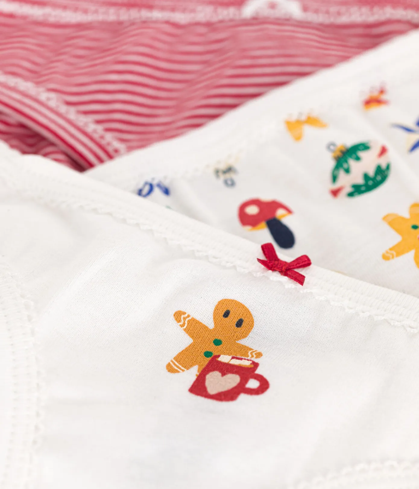 Petit Bateau Unterhosen, Shortys*3er-Set Kinder-Slips aus Baumwolle mit Weihnachtsmotiv variante 1