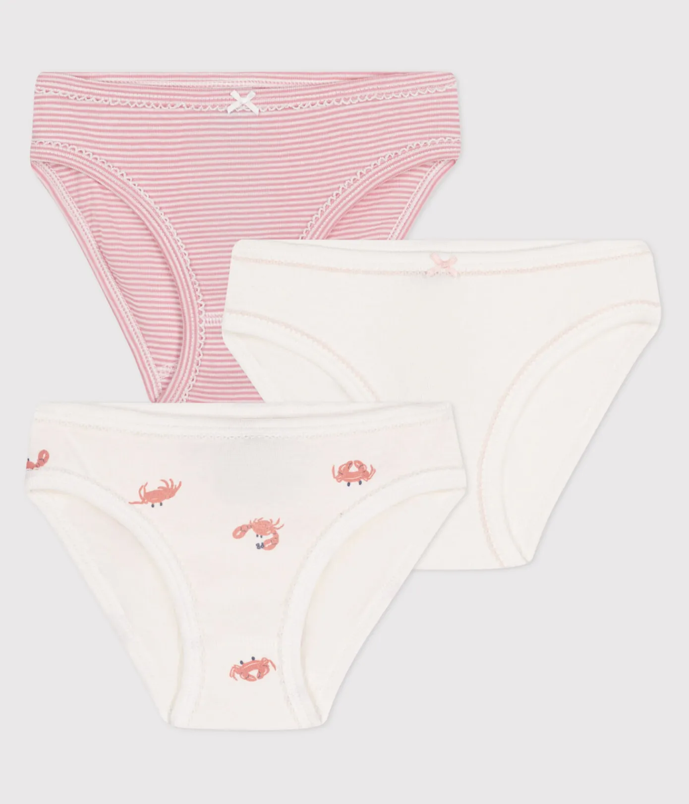 Petit Bateau Unterhosen, Shortys*3er-Set Kinder-Slips aus Baumwolle mit Krebs-Motiv variante 1