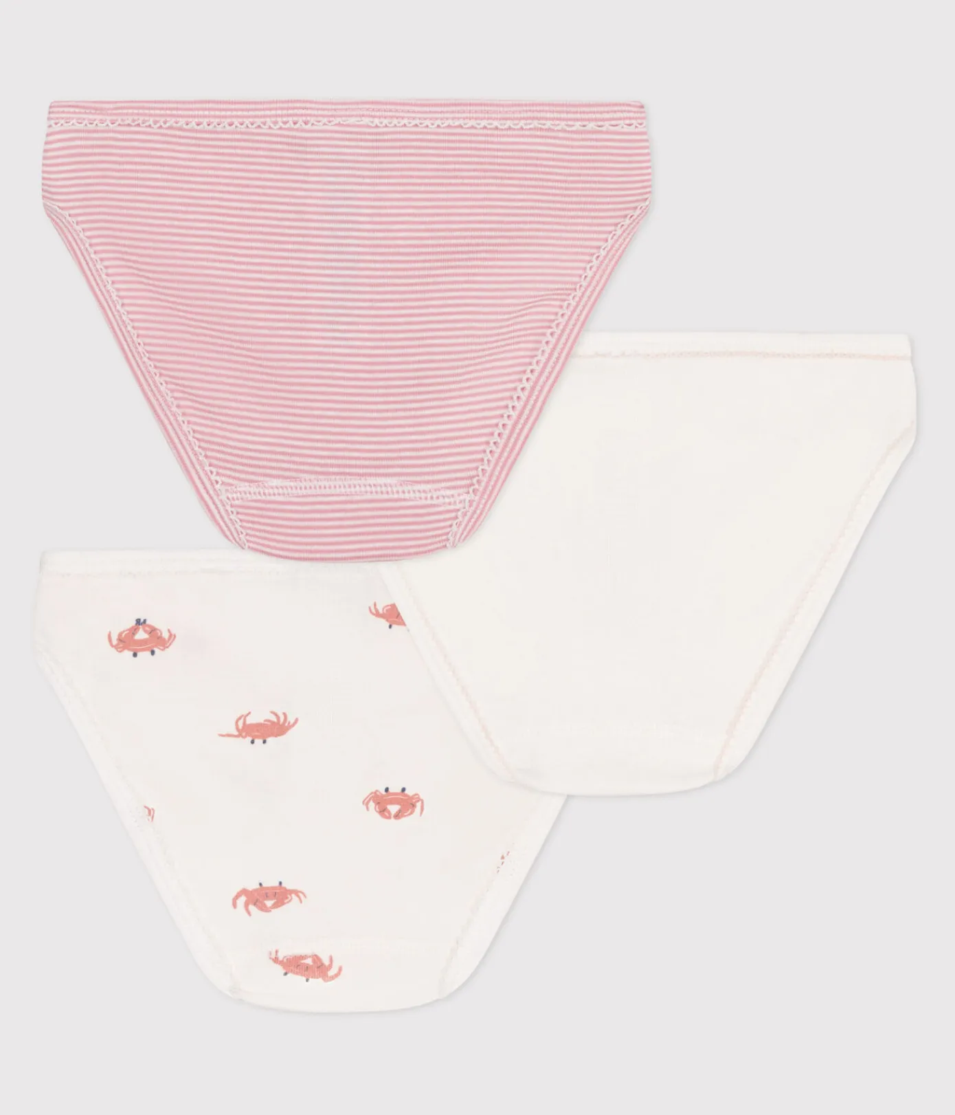 Petit Bateau Unterhosen, Shortys*3er-Set Kinder-Slips aus Baumwolle mit Krebs-Motiv variante 1