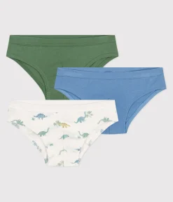 Petit Bateau Unterhosen, Boxershorts*3er-Set Kinder-Slips aus Baumwolle mit Dinos variante 1