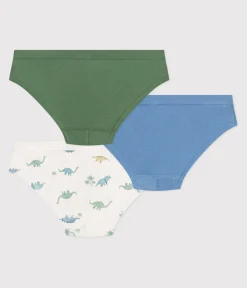 Petit Bateau Unterhosen, Boxershorts*3er-Set Kinder-Slips aus Baumwolle mit Dinos variante 1