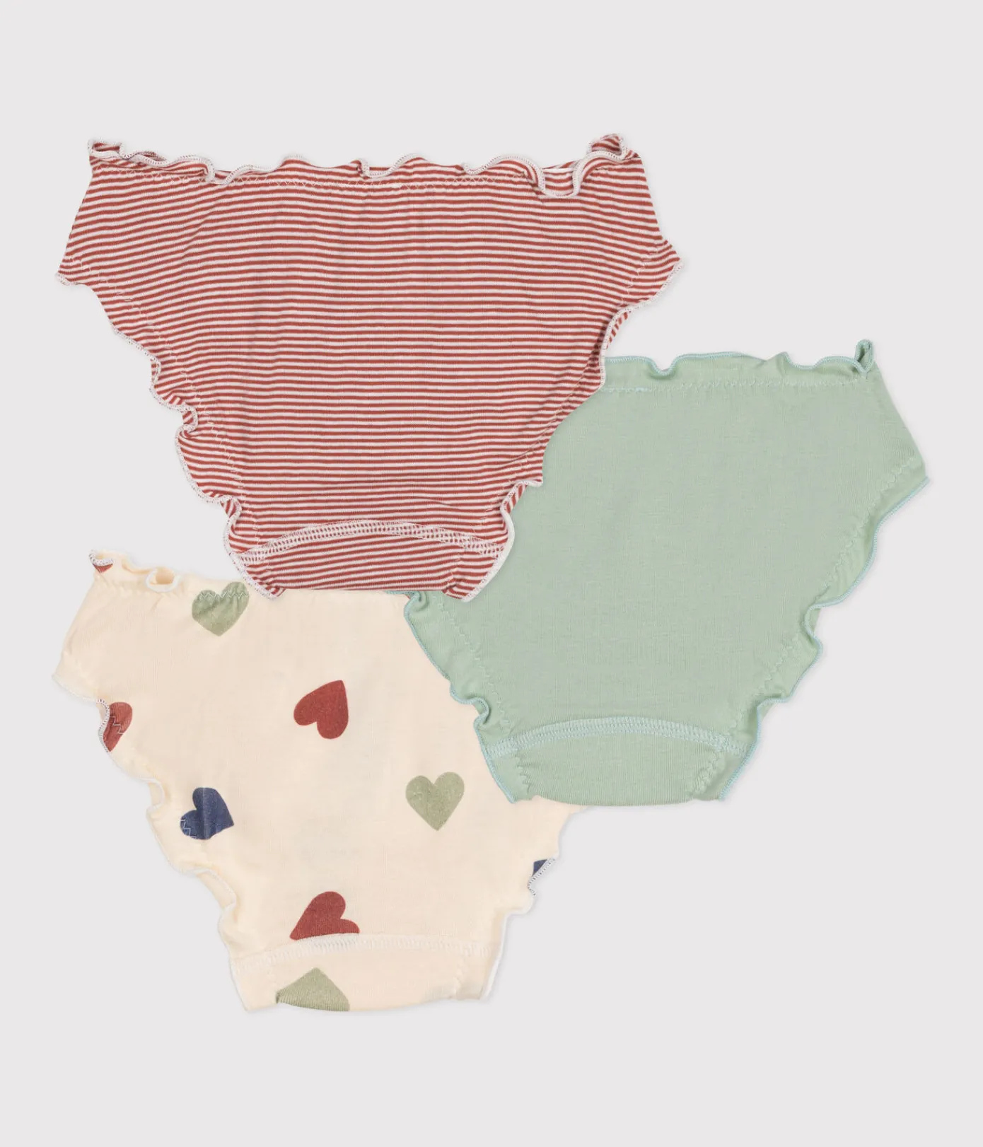Petit Bateau Unterhosen, Shortys*3er-Set Kinder-Slips aus Baumwolle mit Rüschen variante 1