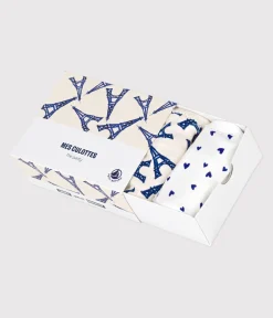 Petit Bateau Unterhosen, Shortys*3er-Set Kinder-Slips aus Baumwolle mit Paris-Motiv variante 1
