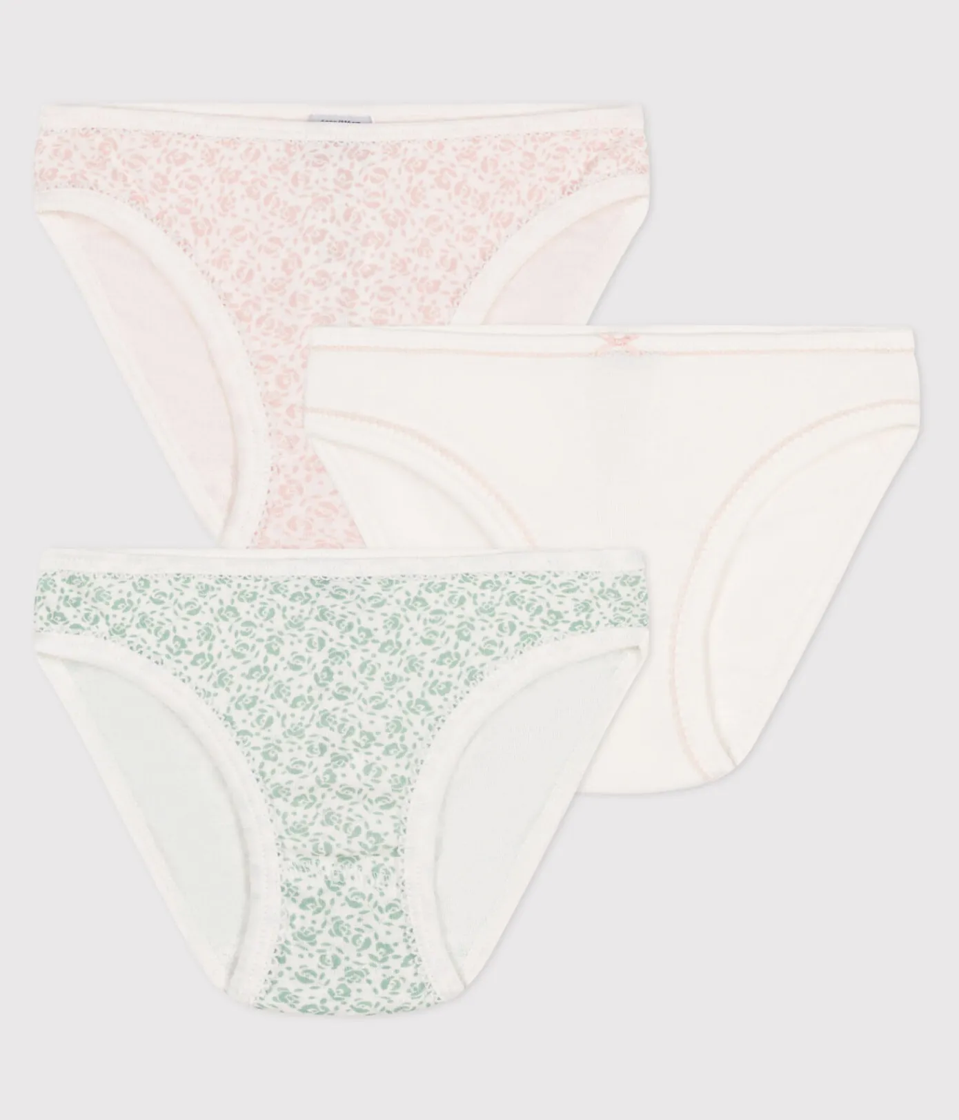 Petit Bateau Unterhosen, Shortys*3er-Set Kinder-Slips aus Baumwolle mit Blumenmotiv variante 1