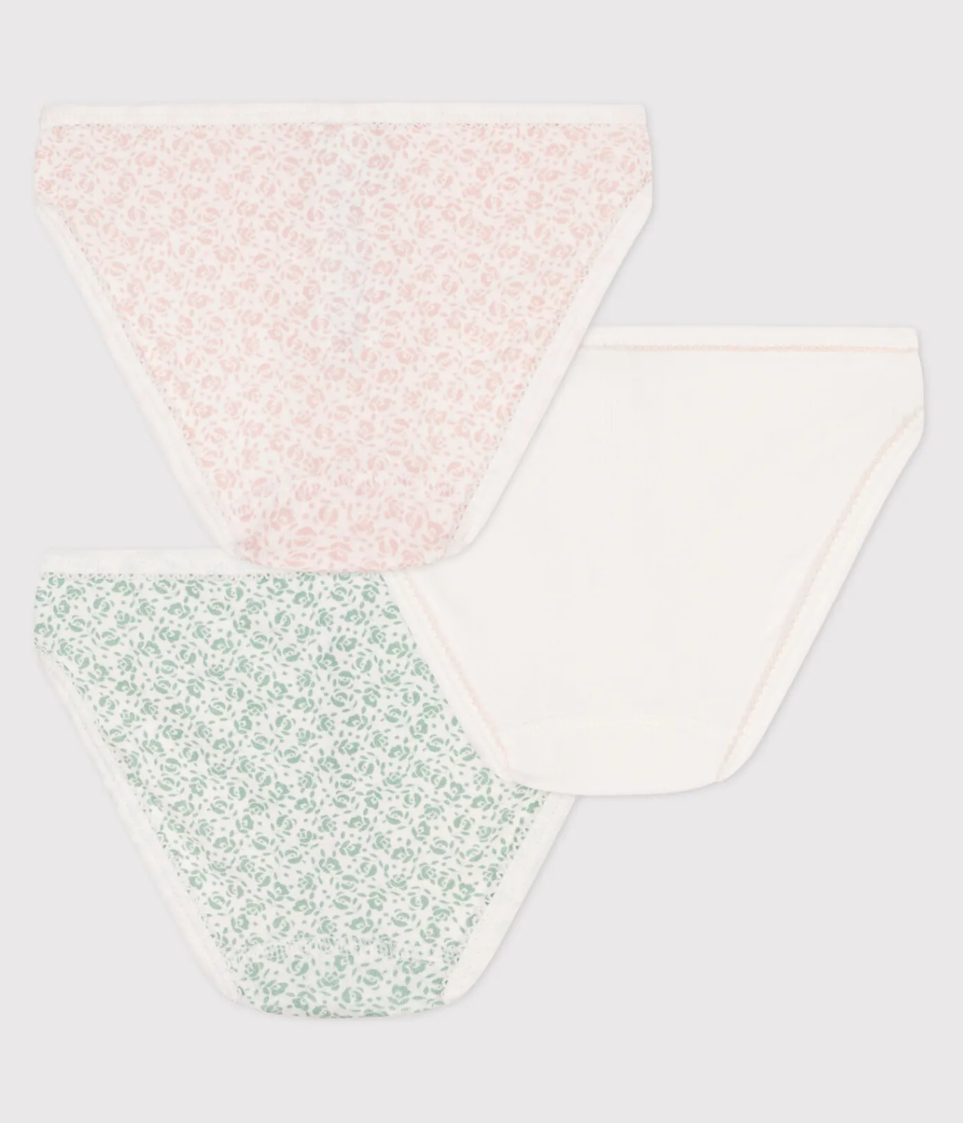 Petit Bateau Unterhosen, Shortys*3er-Set Kinder-Slips aus Baumwolle mit Blumenmotiv variante 1
