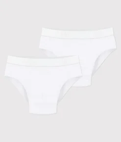 Petit Bateau Unterhosen, Boxershorts*2er-Set Kinder-Slips aus einfarbiger Baumwolle variante 1