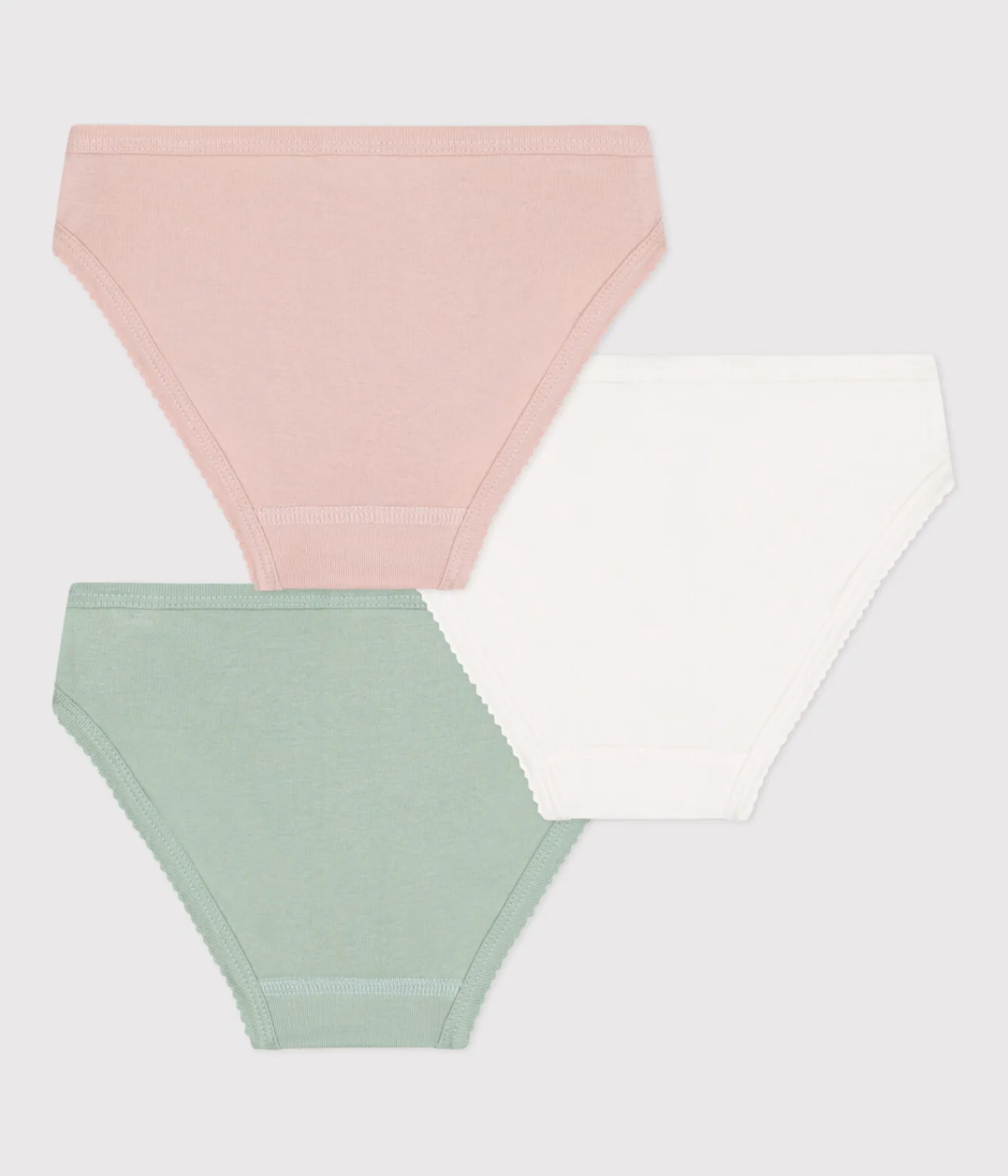 Petit Bateau Unterhosen, Shortys*3er-Set Kinder-Slips aus einfarbiger Baumwolle variante 1
