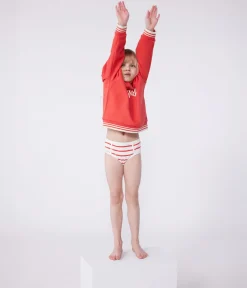 Petit Bateau Unterhosen, Shortys*3er-Set Kinder-Slips High-Waist aus Baumwolle mit Streifen variante 1