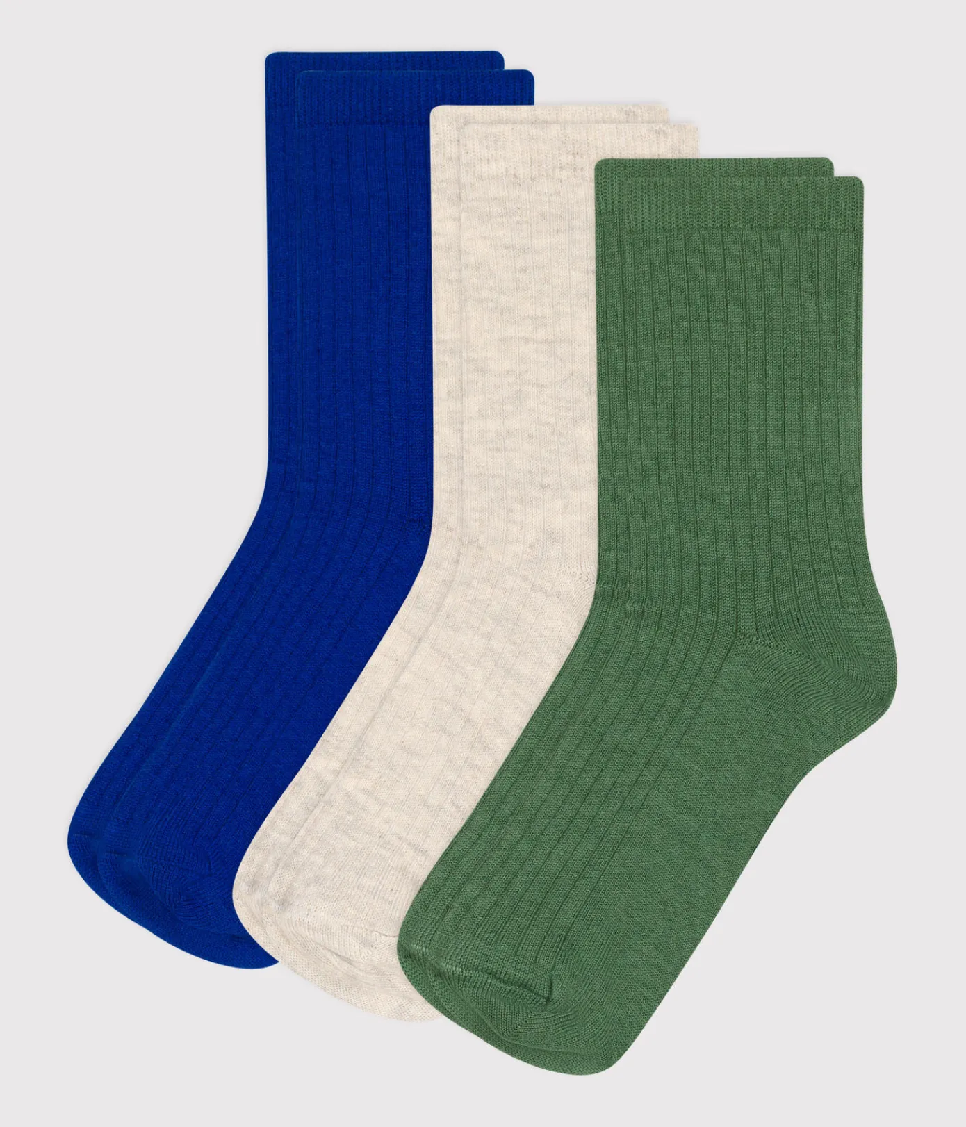 Petit Bateau Socken, Hausschuhe*3er-Set Kinder-Socken aus einfarbiger Baumwolle variante 1