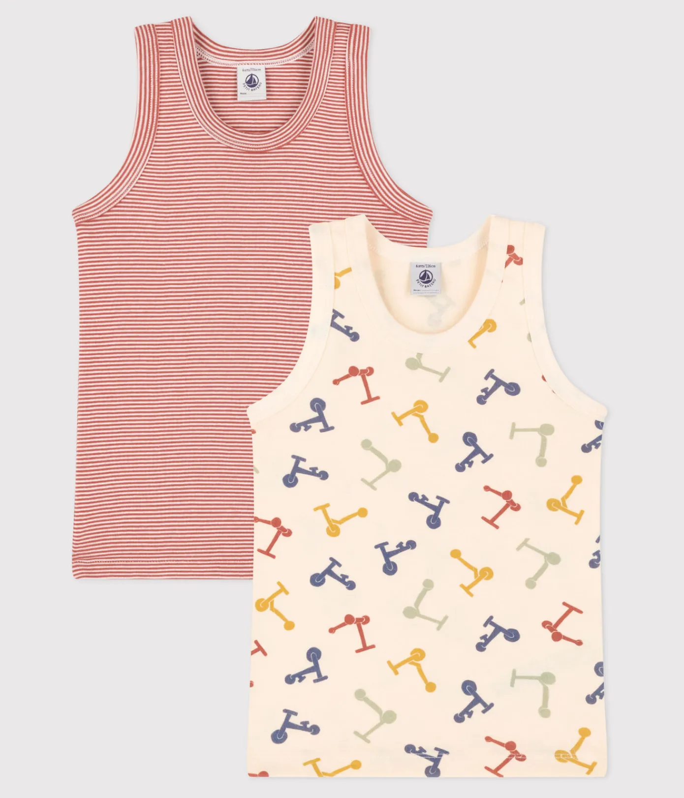 Petit Bateau Unterhemden, Tanktops|T-Shirts, Poloshirts, Hemden*2er-Set Kinder-Tanktops aus Baumwolle variante 1