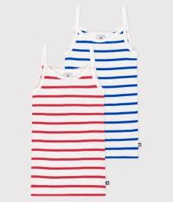 Petit Bateau Unterhemden, Tanktops|T-Shirts, Tops, Oberteile*2er-Set Kinder-Unterhemden aus Baumwolle mit Streifen variante 1