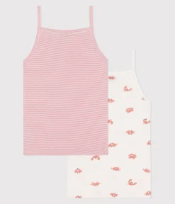 Petit Bateau Unterhemden, Tanktops|T-Shirts, Tops, Oberteile*2er-Set Kinder-Unterhemden aus bedruckter Baumwolle variante 1