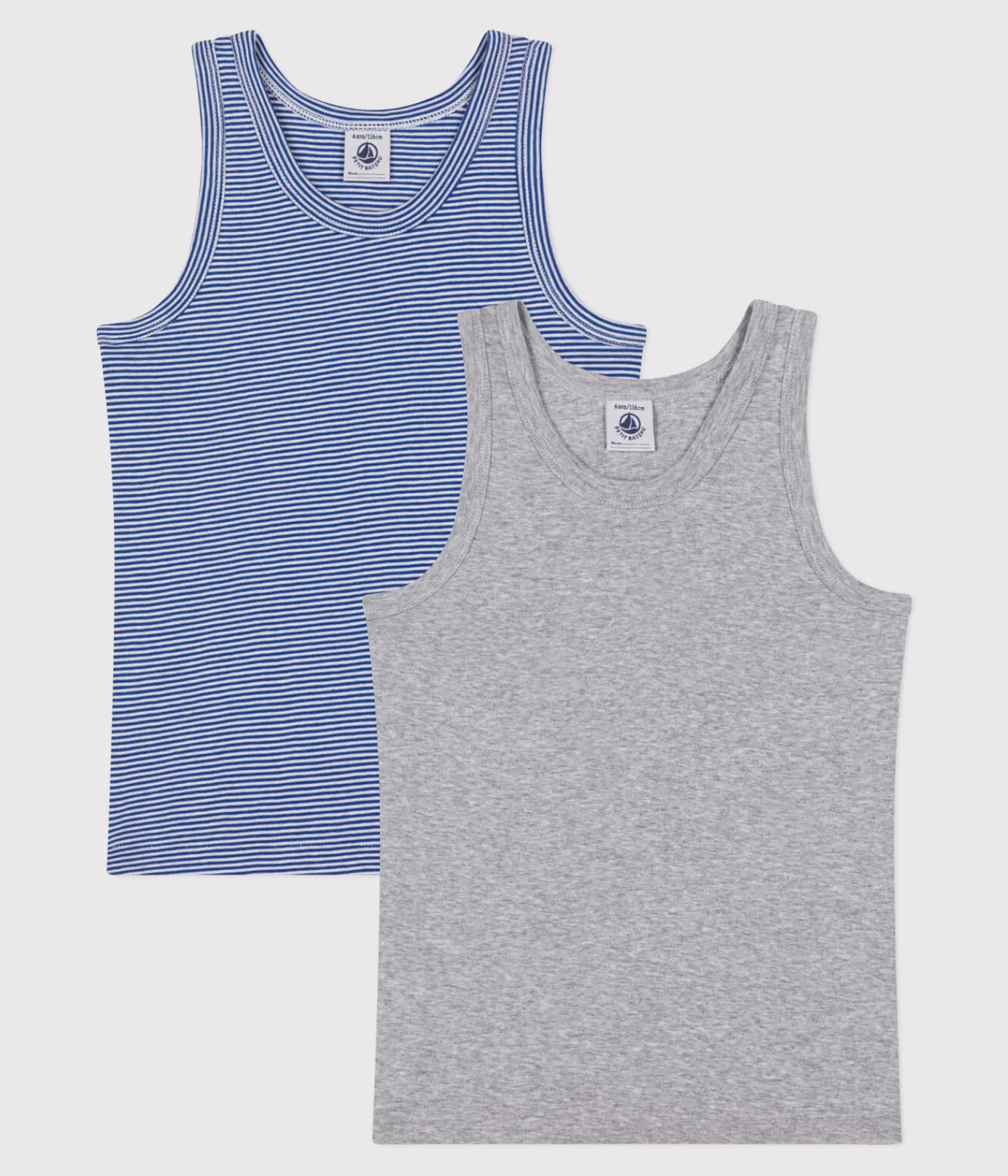 Petit Bateau Unterhemden, Tanktops|T-Shirts, Poloshirts, Hemden*2er-Set Kinder-Unterhemden aus Baumwolle mit Streifen variante 1