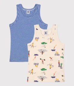 Petit Bateau Unterhemden, Tanktops|T-Shirts, Poloshirts, Hemden*2er-Set Kinder-Unterhemden aus Baumwolle variante 1