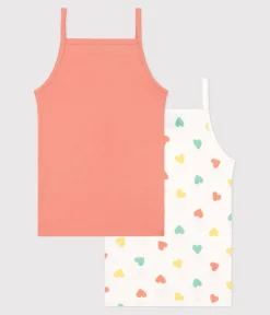 Petit Bateau Unterhemden, Tanktops|T-Shirts, Tops, Oberteile*2er-Set Kinder-Unterhemden aus Baumwolle mit Herzmotiv variante 1