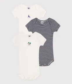 Petit Bateau Bodys*3er-Set kurzärmelige Baby-Bodys aus Baumwolle variante 1